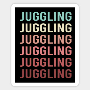 Colorful Text Juggling Juggle Juggler Magnet